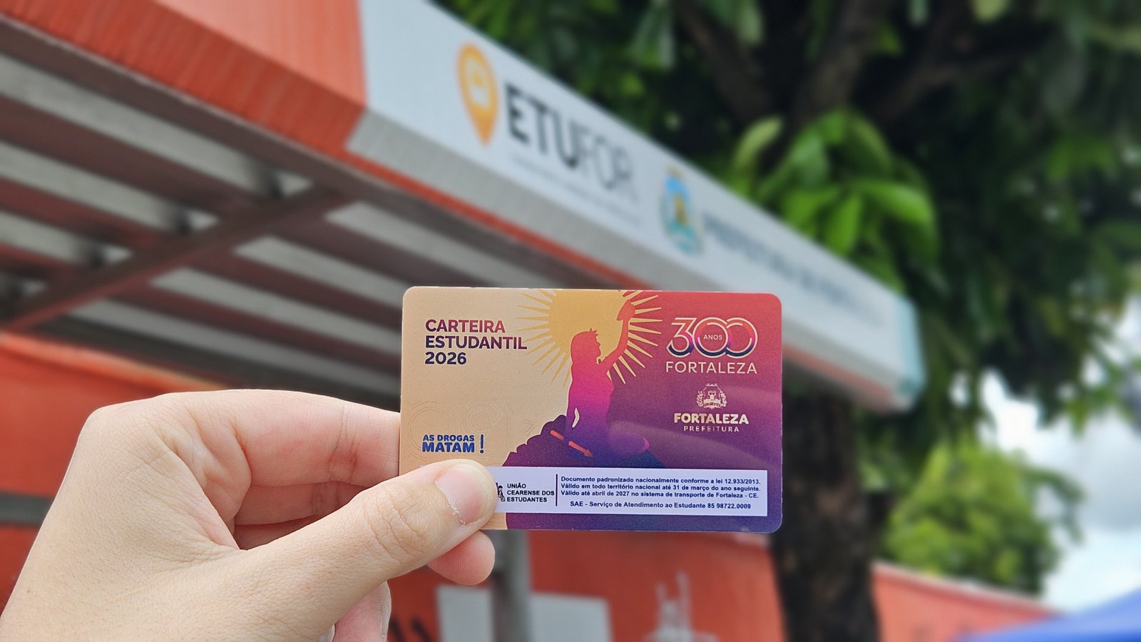 Carteira de Estudante 2026 começa a valer no transporte coletivo de Fortaleza nesta segunda-feira (1